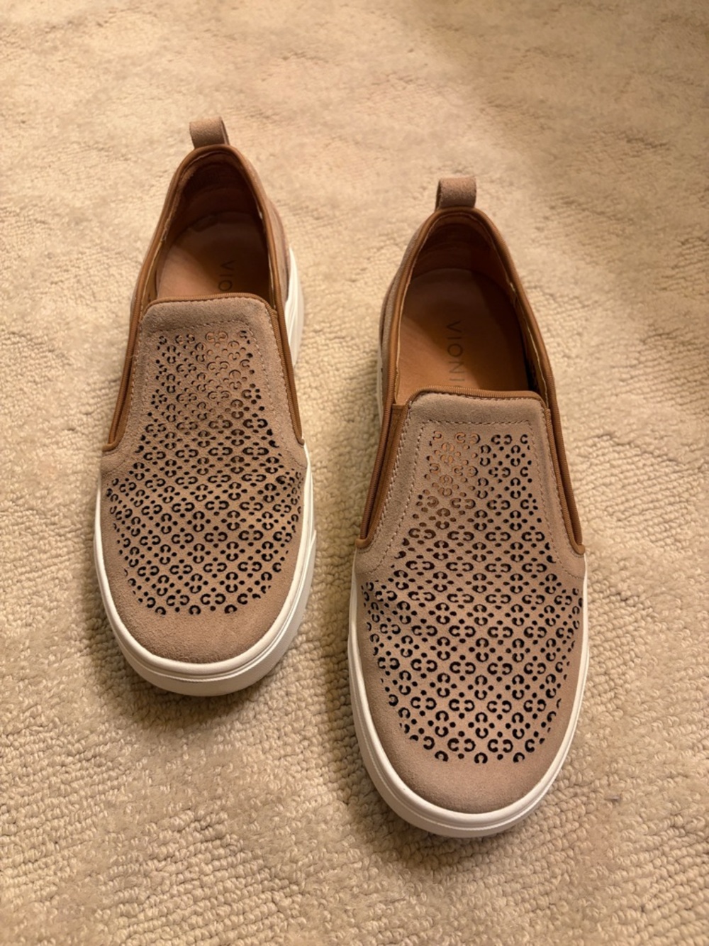 Slip-On Women’s Suede Sneakers - Taupe